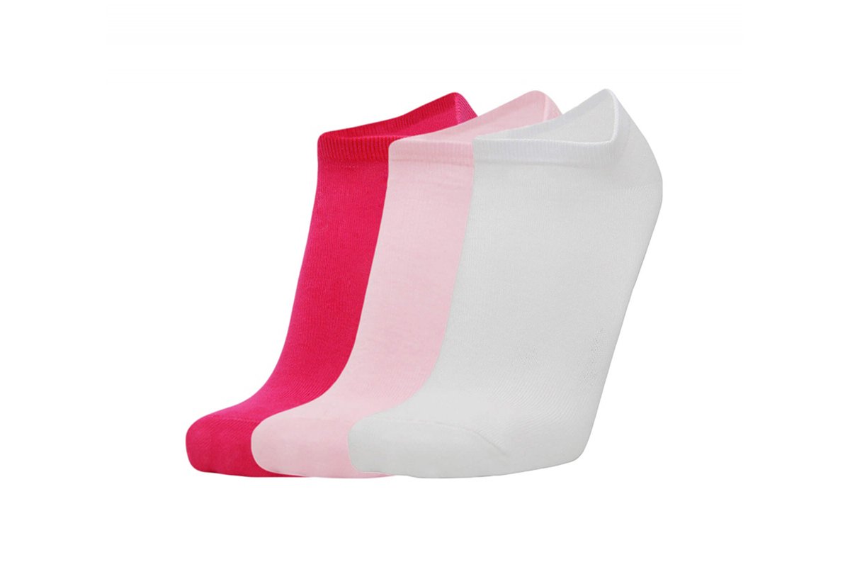 X-Code 3 Pairs Xx Short Κάλτσα (04584 PINK-WHITE-FUCHSIA) Φούξια